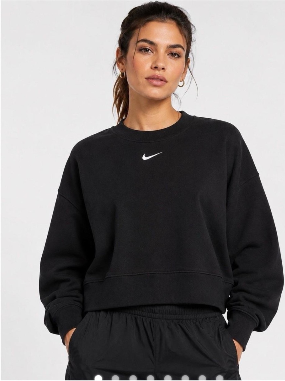 Nike women's oversized cropped fleece sweatshirt